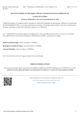 Portaria 319/2023