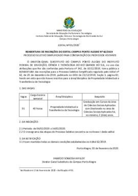 Edital 05/2020