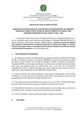 Edital 28/2021