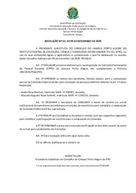 Resolução 62/2020