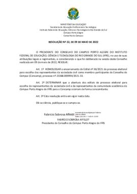 Resolução 022/2022