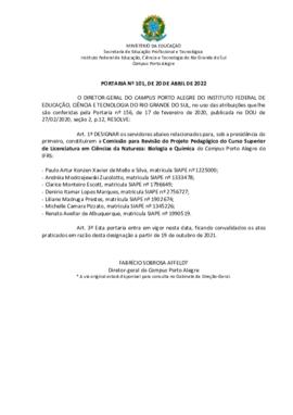 Portaria 101/2022