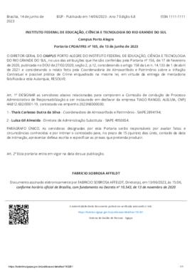 Portaria 105/2023