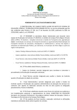 Portaria 377/2022
