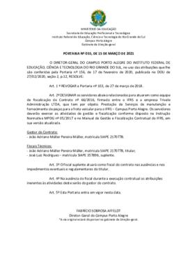Portaria 55/2021