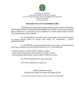 Resolução 69/2020