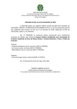 Portaria 053/2022