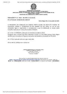 Resolução 014/2023