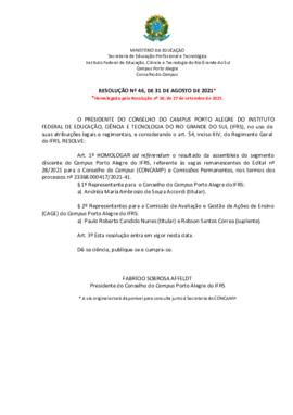 Resolução 046/2021 ad referendum