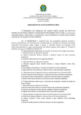 Resolução 044/2022