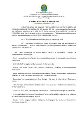 Portaria 102/2020 - revogada