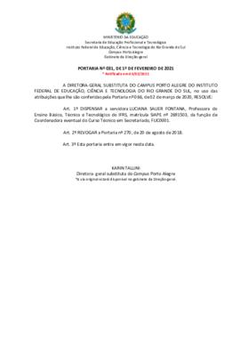 Portaria 31/2021