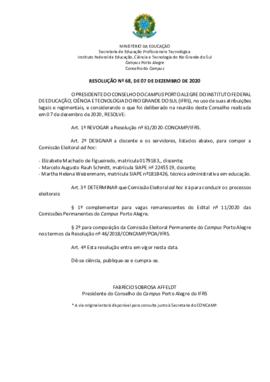 Resolução 68/2020