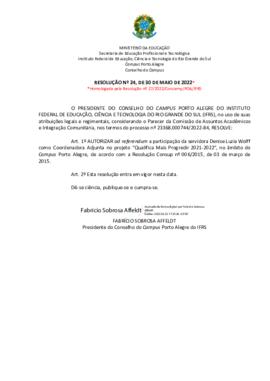Resolução 024/2022 ad referendum