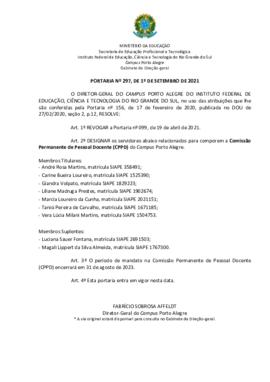 Portaria 297/2021 - revogada