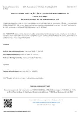 Portaria 316/2023