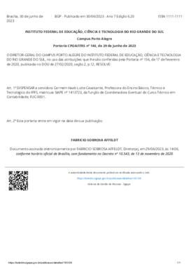 Portaria 140/2023