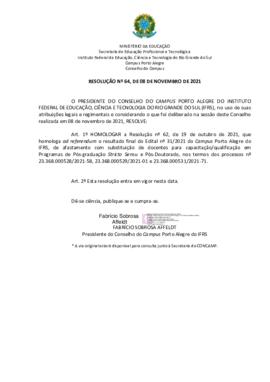 Resolução 064/2021
