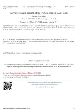 Portaria 166/2023