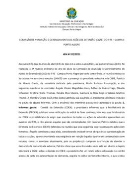 Ata 02/2021 - Reunião Ordinária