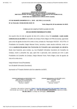 Ata 06/2025 - 6ª Sessão Ordinária 2025