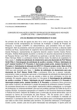 Ata 001/2024 - Reunião extraordinária