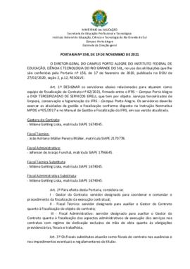Portaria 358/2021 - revogada