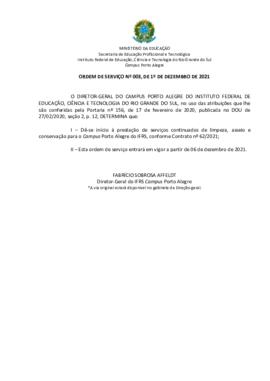 Ordem de serviço 03/2021
