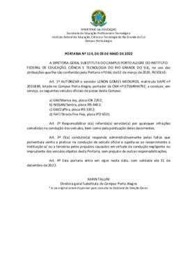 Portaria 114/2022