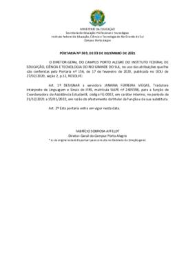 Portaria 369/2021