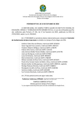 Portaria 357/2022