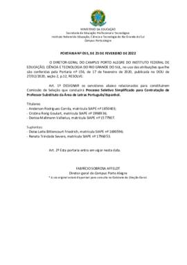 Portaria 055/2022