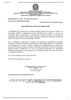 Resolução 035/2023 ad referendum
