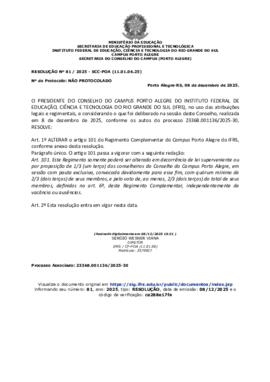 Resolução 081/2025
