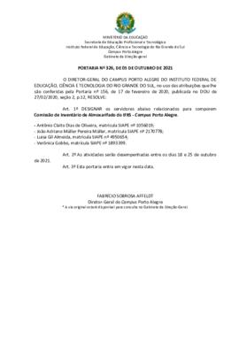 Portaria 326/2021