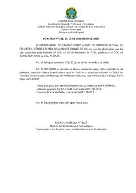 Portaria 328/2020