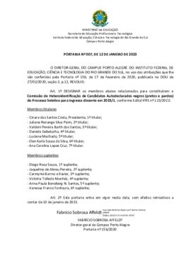 Portaria 007/2023