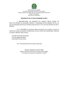 Portaria 376/2021
