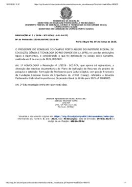 Resolução 005/2026