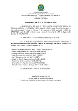 Portaria 283/2020 - revogada