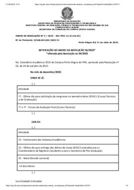 Retificação da Resolução 056/2022