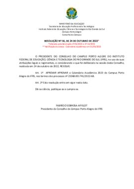Resolução 056/2022 - retificada