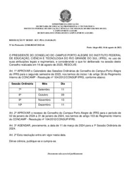 Resolução 020/2023