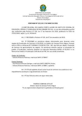 Portaria 132/2021 - revogada
