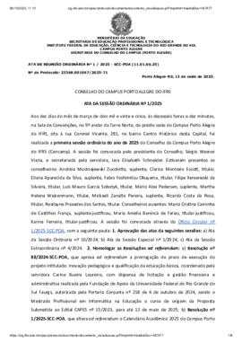 Ata 01/2025 - 1ª Sessão Ordinária 2025