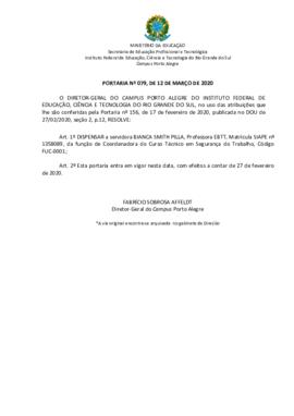 Portaria 79/2020
