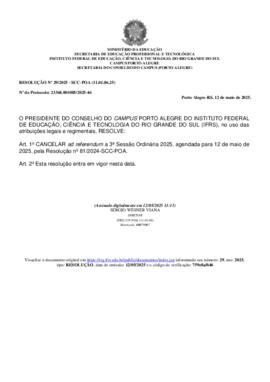 Resolução 029/2025 ad referendum