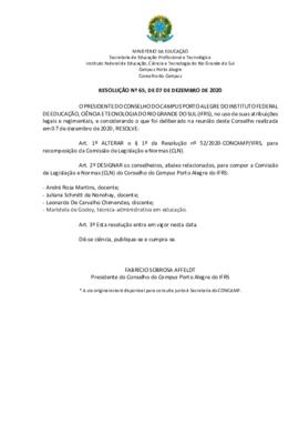Resolução 65/2020