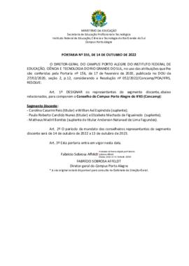 Portaria 355/2022