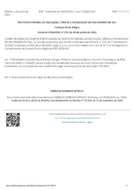 Portaria 219/2023